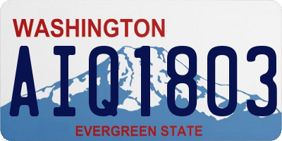 WA license plate AIQ1803