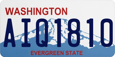 WA license plate AIQ1810