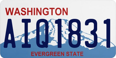 WA license plate AIQ1831