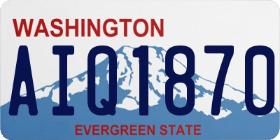 WA license plate AIQ1870