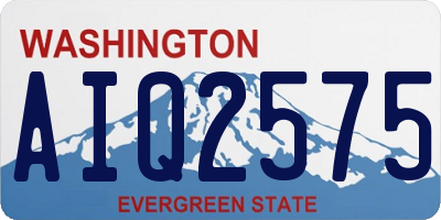 WA license plate AIQ2575