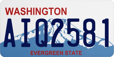 WA license plate AIQ2581
