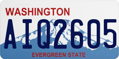WA license plate AIQ2605