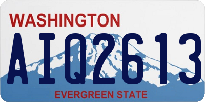 WA license plate AIQ2613