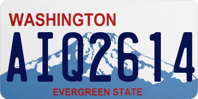 WA license plate AIQ2614