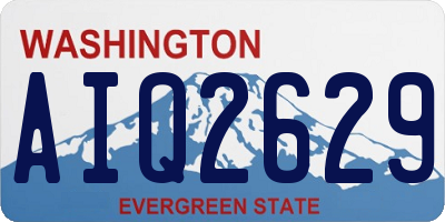 WA license plate AIQ2629