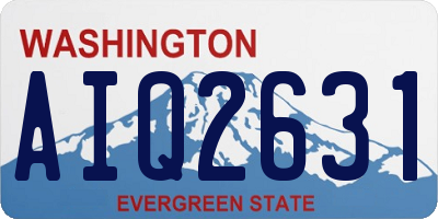 WA license plate AIQ2631