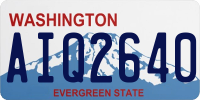 WA license plate AIQ2640