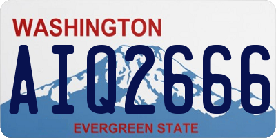 WA license plate AIQ2666