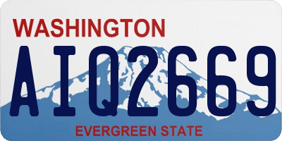 WA license plate AIQ2669