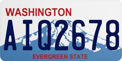 WA license plate AIQ2678