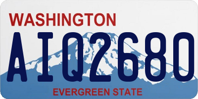 WA license plate AIQ2680