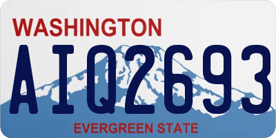 WA license plate AIQ2693