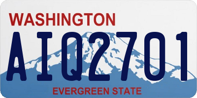 WA license plate AIQ2701