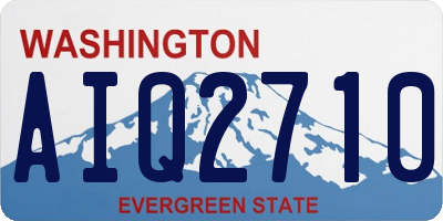 WA license plate AIQ2710