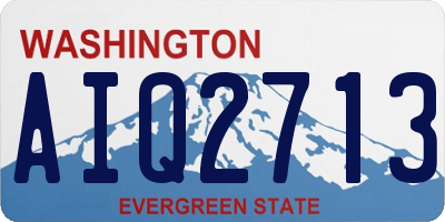 WA license plate AIQ2713