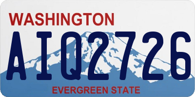 WA license plate AIQ2726