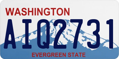 WA license plate AIQ2731