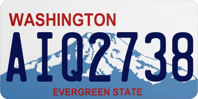 WA license plate AIQ2738