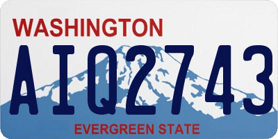 WA license plate AIQ2743