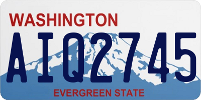 WA license plate AIQ2745