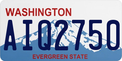 WA license plate AIQ2750