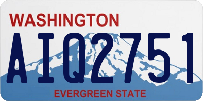 WA license plate AIQ2751