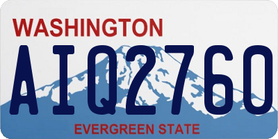 WA license plate AIQ2760