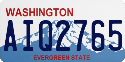WA license plate AIQ2765