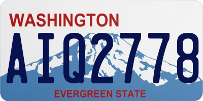 WA license plate AIQ2778