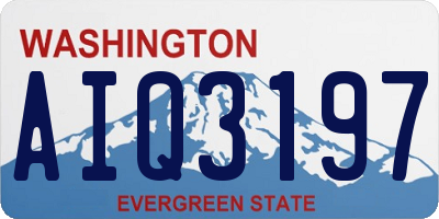 WA license plate AIQ3197