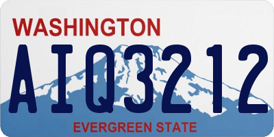 WA license plate AIQ3212