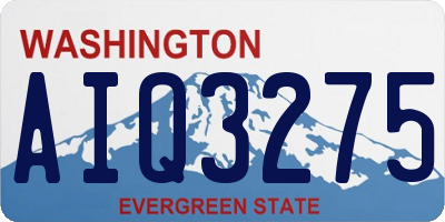 WA license plate AIQ3275