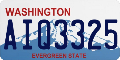 WA license plate AIQ3325