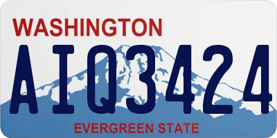 WA license plate AIQ3424