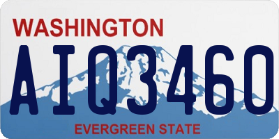 WA license plate AIQ3460
