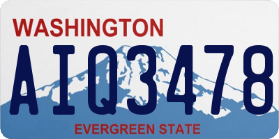 WA license plate AIQ3478