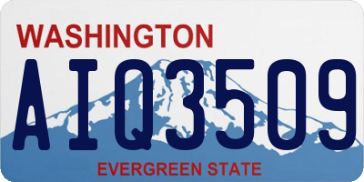 WA license plate AIQ3509