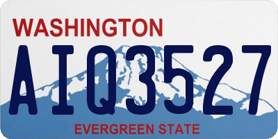 WA license plate AIQ3527