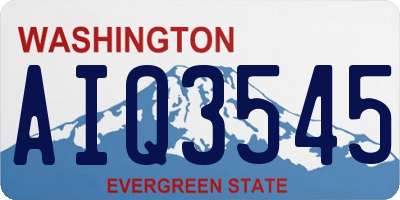 WA license plate AIQ3545