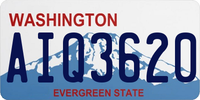 WA license plate AIQ3620