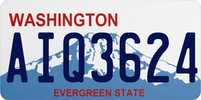 WA license plate AIQ3624