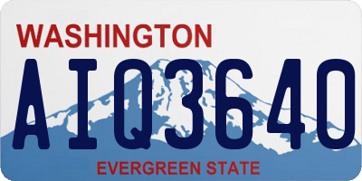 WA license plate AIQ3640