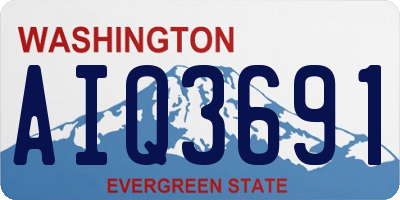 WA license plate AIQ3691