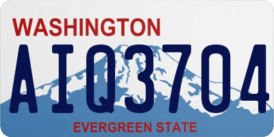 WA license plate AIQ3704