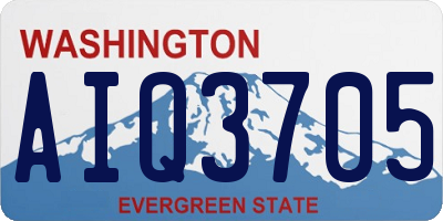 WA license plate AIQ3705