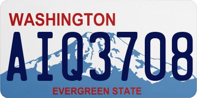 WA license plate AIQ3708