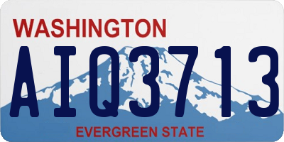 WA license plate AIQ3713