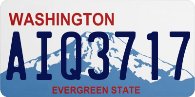 WA license plate AIQ3717