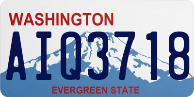 WA license plate AIQ3718